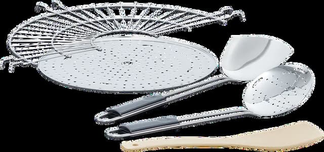 Wok 36cm 5 pièces avec accessoires